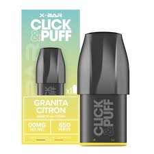CAPSULES PRE-REMPLIES GRANITA CITRON CLICK&PUFF X-BAR 650 PUFF