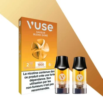 CAPSULES PRE-REMPLIES BLEND DORÉ VUSE 1900 PUFFS (X2)