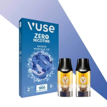 CAPSULES PRE-REMPLIES MYRTILLE ICE VUSE 1900 PUFFS (X2)