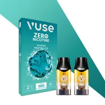 CAPSULES PRE-REMPLIES MENTHE ICE  VUSE 1900 PUFFS (X2)
