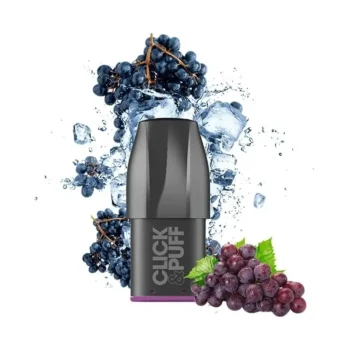 CAPSULES PRE-REMPLIES ICE GRAPE CLICK&PUFF X-BAR 650 PUFF