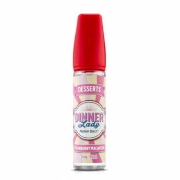 E-LIQUIDE STRAWBERRY MACAROON 0% SUCRALOSE DINNER LADY 50ML