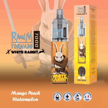 PUFF TPD MANGO PEACH WATERMELON WHITE RABBIT RANDM TORNADO 7000 PUFF
