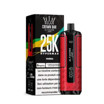 PUFF TPD HUBBA HYPERMAX CROWN BAR AL FAKHER 25000 PUFF