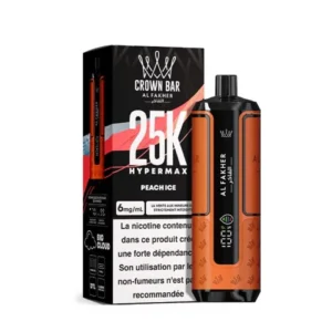 PUFF TPD PEACH ICE HYPERMAX CROWN BAR AL FAKHER 25K PUFFS