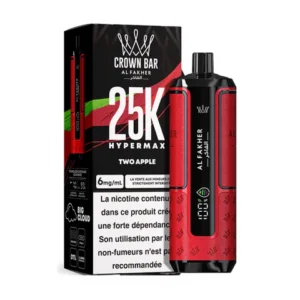 PUFF TPD TWO APPEL HYPERMAX CROWN BAR AL FAKHER 25K PUFFS