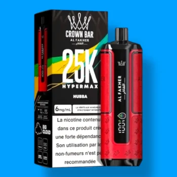 PUFF TPD HUBBA HYPERMAX CROWN BAR AL FAKHER 25K PUFFS