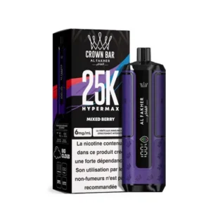 PUFF TPD MIXED BERRY HYPERMAX CROWN BAR AL FAKHER 25K PUFFS