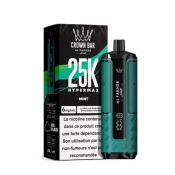 PUFF TPD MINT HYPERMAX CROWN BAR AL FAKHER 25K PUFFS